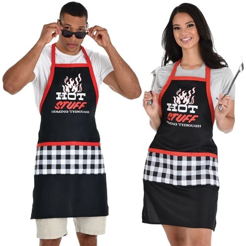 Summer bbq apron hot stuff - hot,